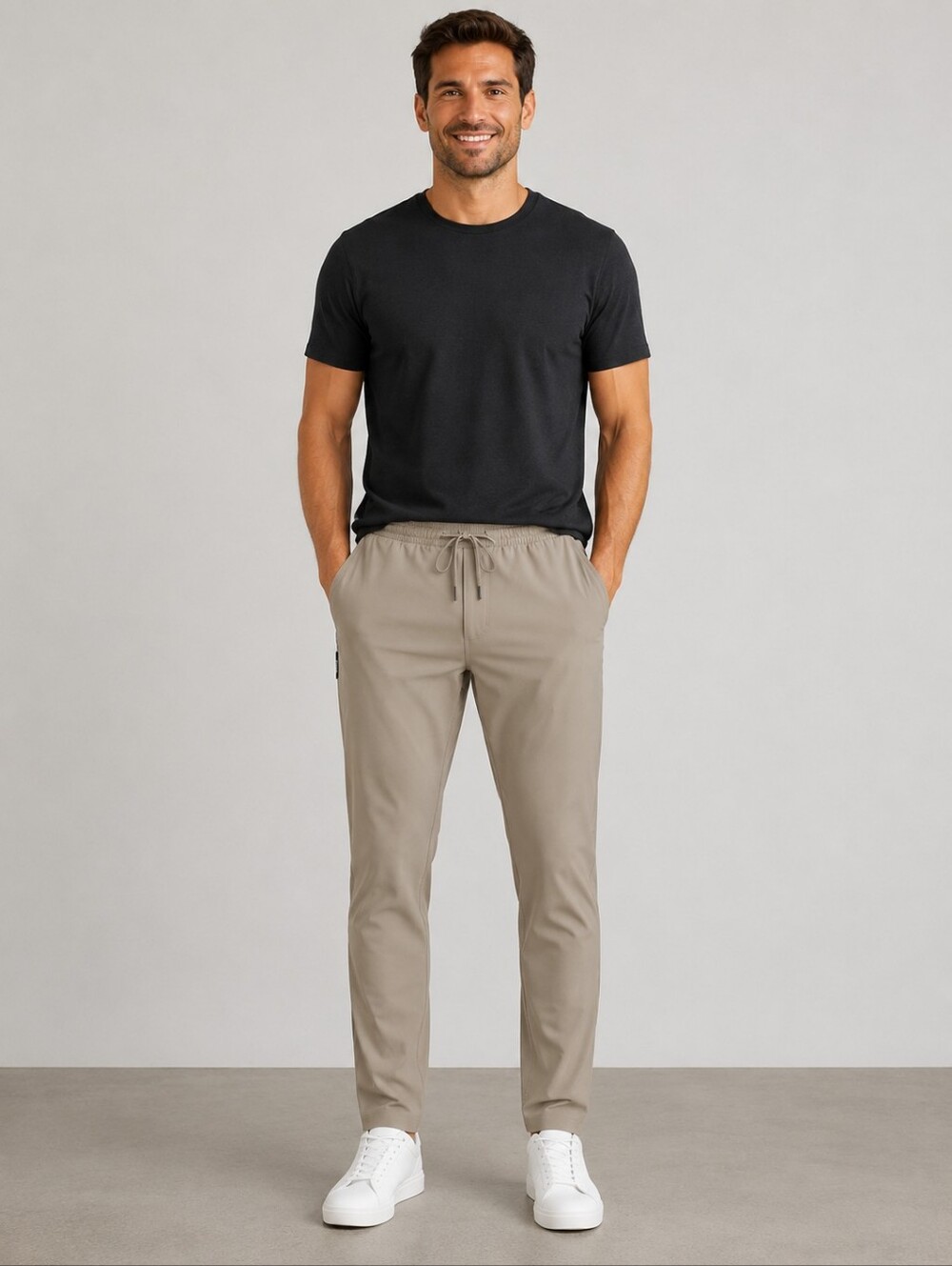 FWD Friday Commute Performance Pants XXL Beige Stretch Jogger Tapered Athletic